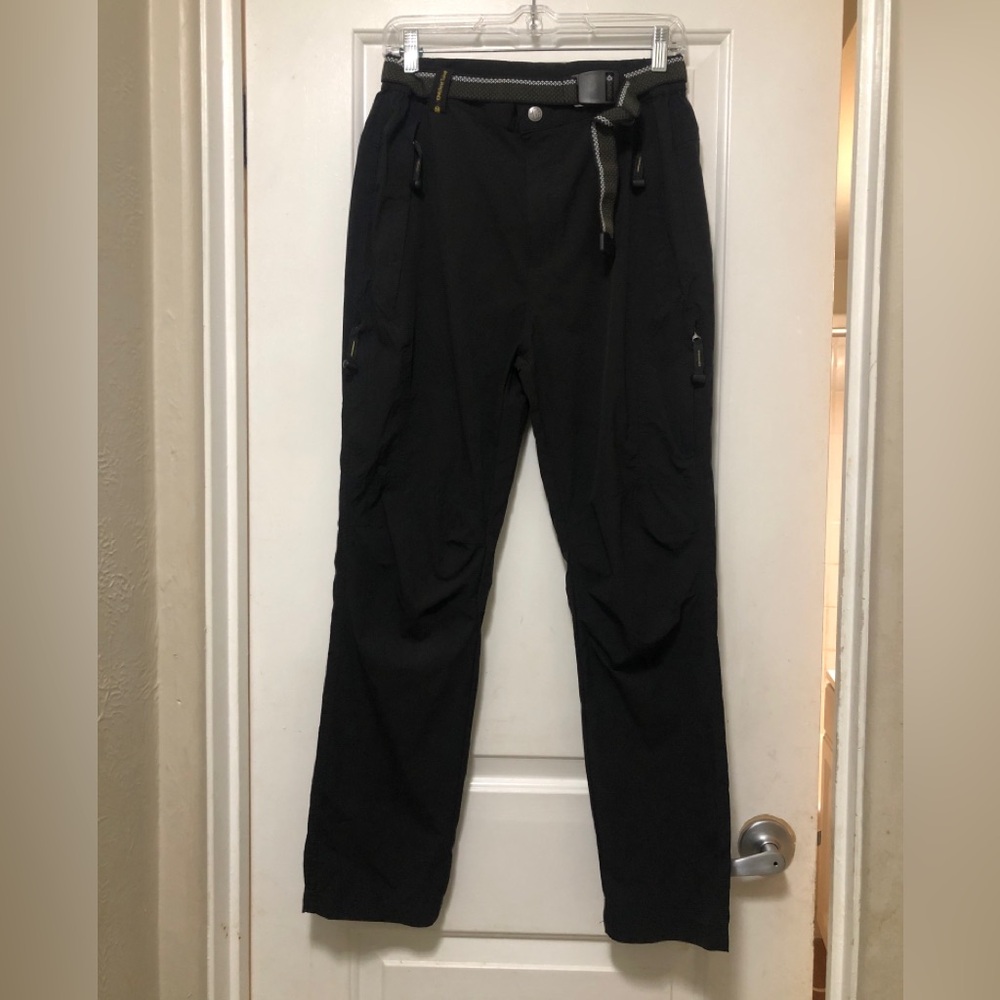 Outdoor Sports Womens Small Pants Black Zipper Pockets Belted great conditions